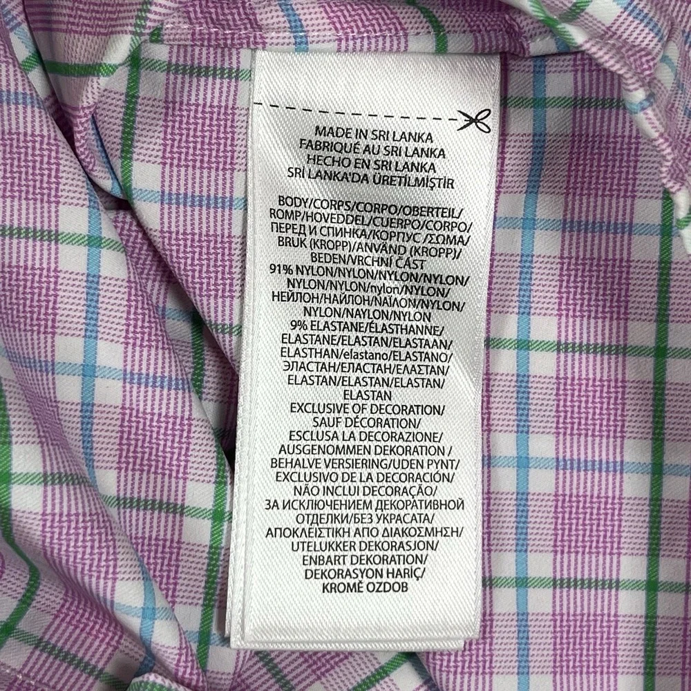 Polo Ralph Lauren Mens Pink Plaid Classic Fit Performance Shirt Sz Small Preppy‎